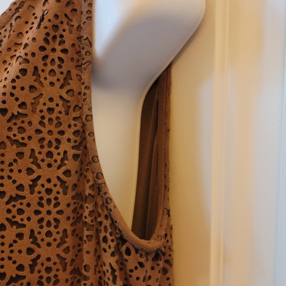 Leo & Ugo Perforated Faux Suede Dress - Picture 3 of 8